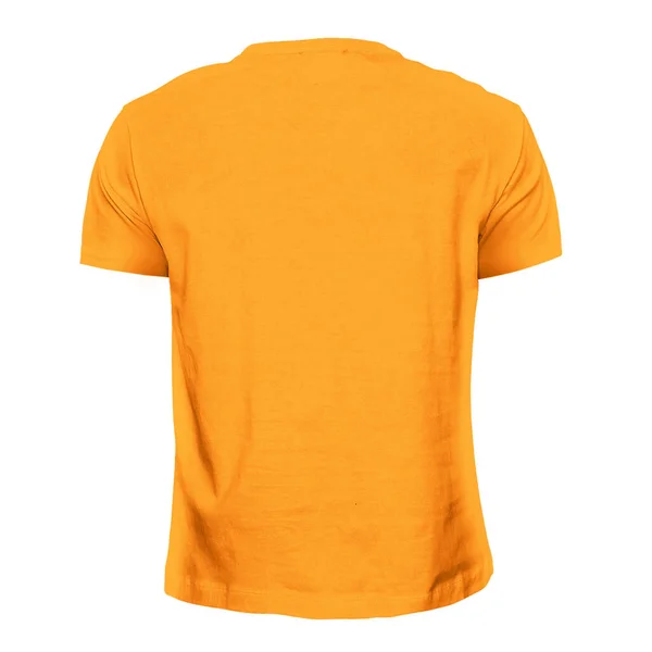 Tímto Back View Simple Shirt Mockup Radiant Yellow Color Můžete — Stock fotografie