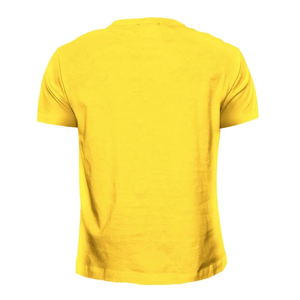 Tímto Back View Simple Shirt Mockup Aspen Gold Color Můžete — Stock fotografie