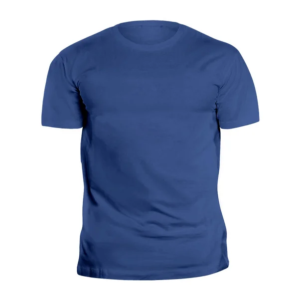 Χρησιμοποίησε Αυτό Front View Simple Shirt Mockup Nouvean Navy Color — Φωτογραφία Αρχείου