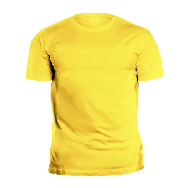 Use Esta Vista Frontal Simples Shirt Mockup Aspen Cor Ouro — Fotografia de Stock