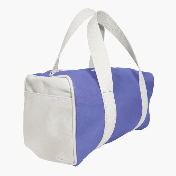 如果你使用这个蓝色的透视美容院购物袋 你不需要成为一名设计师 — 图库照片