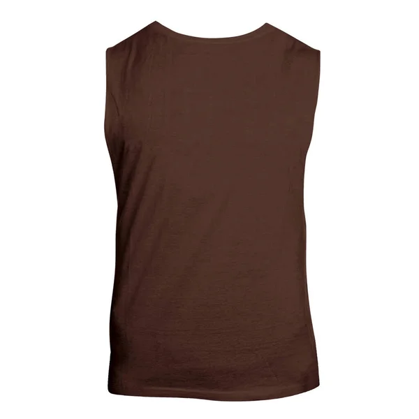 这款背景可爱无袖T恤衫搭配Tiramisu布朗色彩 将使您的设计引人注目 看上去美观大方 — 图库照片