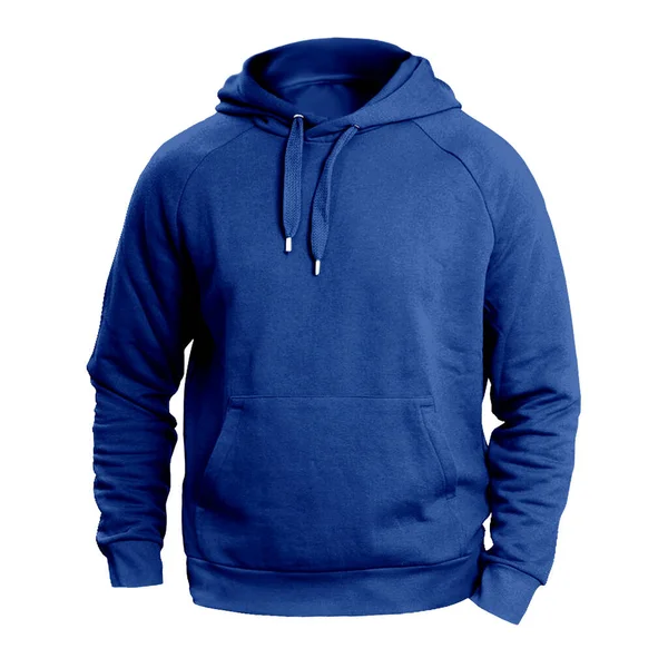 Αυτό Front View Fresh Man Hoodie Mockup Nouvean Navy Color — Φωτογραφία Αρχείου