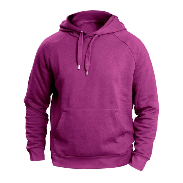 Deze Front View Fresh Man Hoodie Mockup Purple Orchid Color — Stockfoto