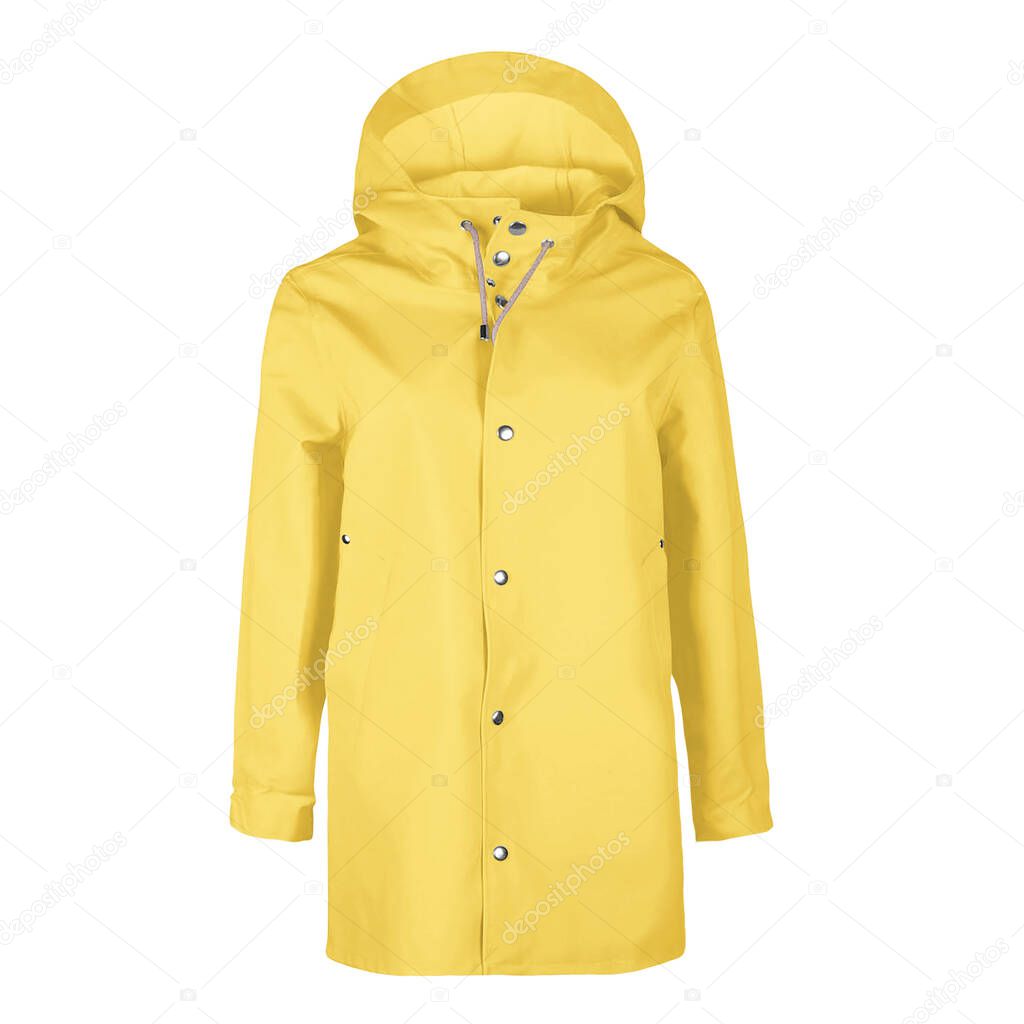 You can make your logo design more beautiful with this Front View Awesome Raincoat Mock In Aspen Gold Color.