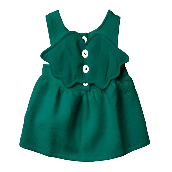 Avec Back View Beauté Baby Dress Mockup Couleur Vert Alpin — Photo