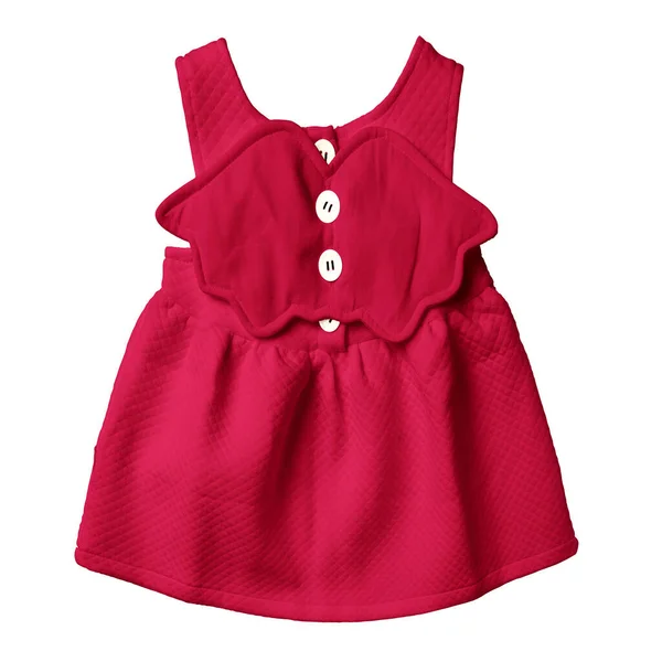 Avec Dos View Beauté Baby Dress Mockup Couleur Bourgeon Rouge — Photo