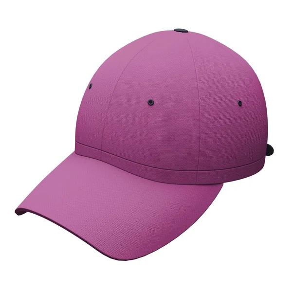 Αυτό Front View Excellent Baseball Hat Mockup Purple Orchid Color — Φωτογραφία Αρχείου