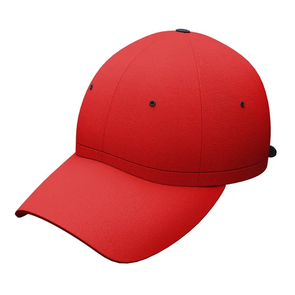 Front View Excellent Baseball Hat Mockup Racing Red Color You — Stock Photo, Image