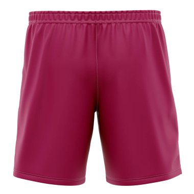 Show off your design style like a pro, by using this Back View Popular Soccer Shorts Mockup In Cherries Jubilee Color.