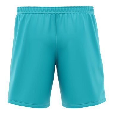 Show off your design style like a pro, by using this Back View Popular Soccer Shorts Mockup In Blue Curacao Color.
