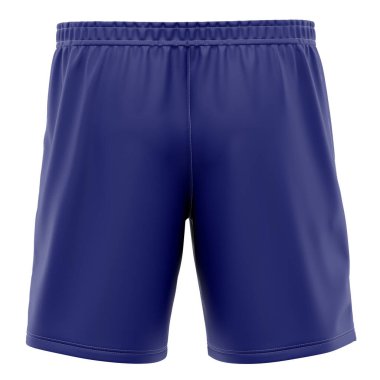 Show off your design style like a pro, by using this Back View Popular Soccer Shorts Mockup In Clematis Blue Color.