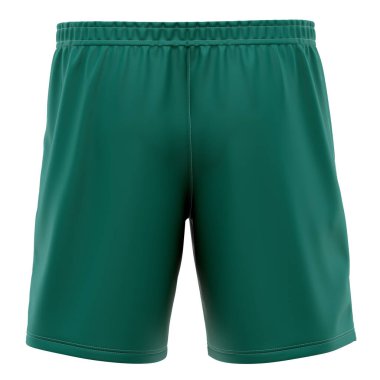 Bir profesyonel gibi tasarım tarzınızı sergilemek için, bu Arka Görünüm Popüler Futbol Şortu 'nu kullanın Ayı Çimeni Rengiyle Mockup.