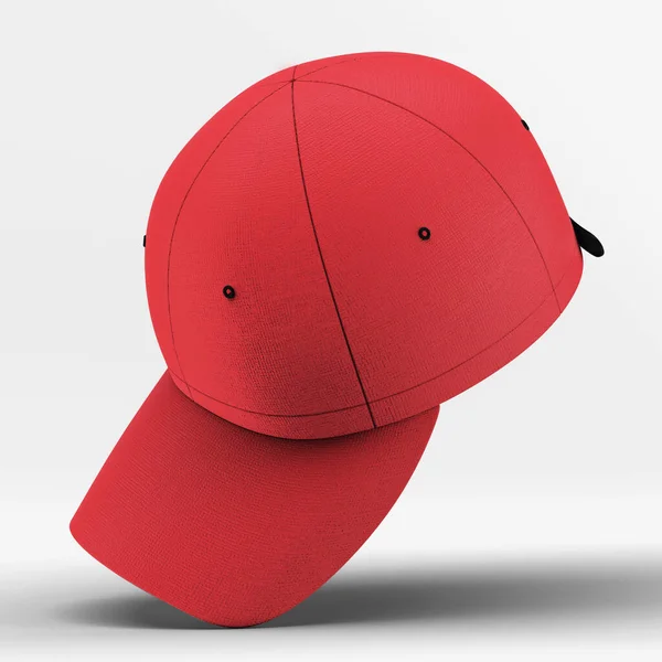 Paste Your Design Side Perspective View Fresh Basketball Cap Mockup — Stock Photo, Image