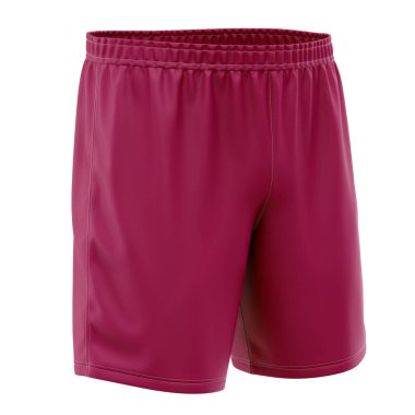These Left Side View Popular Soccer Shorts Mockup In Cherries Jubilee Color, will make your design pop and look amazing