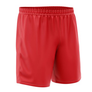 These Left Side View Popular Soccer Shorts Mockup In Poppy Red Color, will make your design pop and look amazing