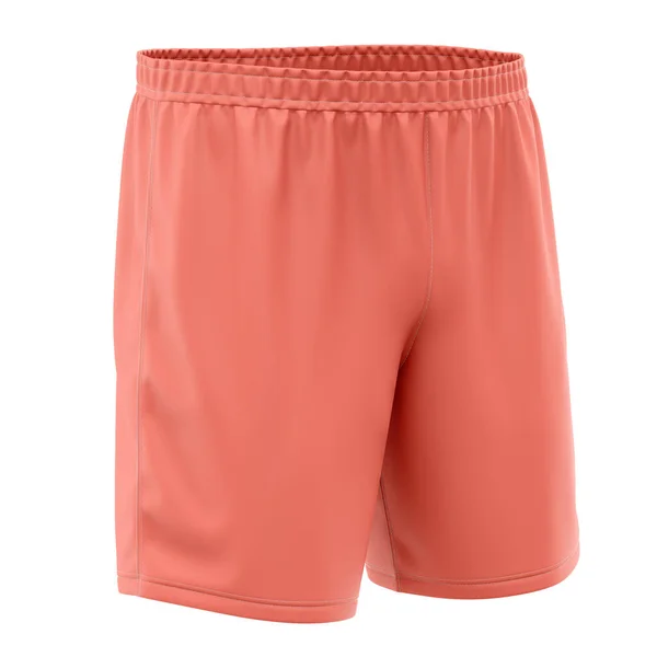 Left Side View Popular Soccer Shorts Mockup Fusion Coral Color — Foto Stock