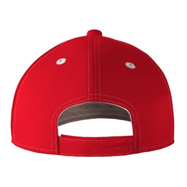 Kırmızı renkte bir Backview Sport Hat Mockup. Tasarımlarınızı hızlı ve zahmetsizce hayata geçirmek için..