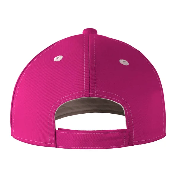 Una Vista Trasera Elegante Sombrero Deportivo Burla Color Rosa Violeta —  Fotos de Stock