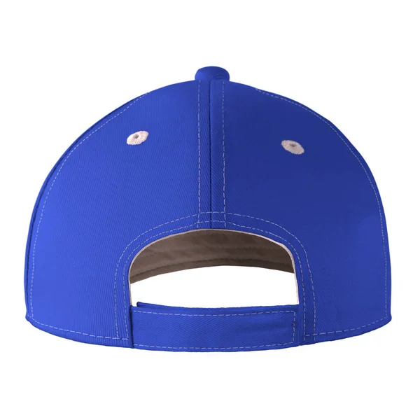 Una Vista Trasera Elegante Sombrero Deportivo Mockup Color Azul Brillante —  Fotos de Stock