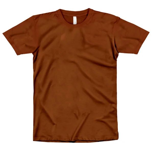 Pegue Este Fantástico Camisa Mockup Couro Brown Color Modelo Branco — Fotografia de Stock
