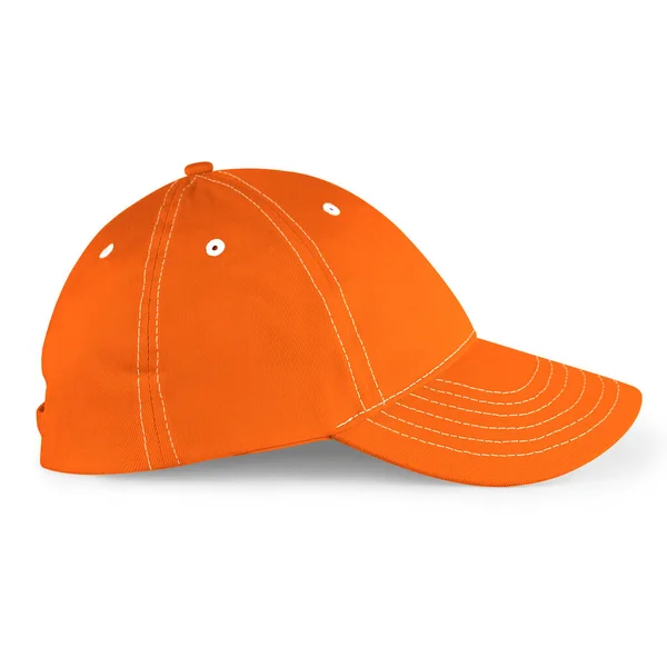 Get Side View Stylowy Sport Hat Mockup Turmeric Powder Color — Zdjęcie stockowe