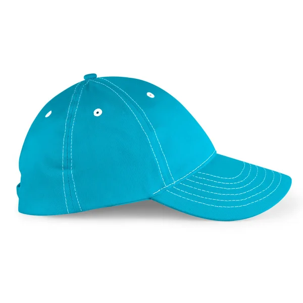 Get Side View Stylish Sport Hat Mockup Scuba Blue Color — Stock Photo, Image