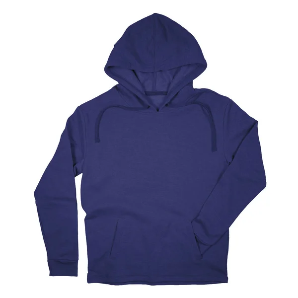 당신의 브랜드 디자인 Popular Pullover Hoodie Mockup Clematis Blue Color — 스톡 사진