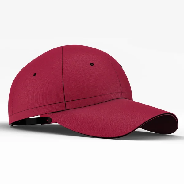 Şapka Markanızı Beyzbol Şapkalı Kırmızı Bud Renkli Tatlı Beyzbol Modeli — Stok fotoğraf