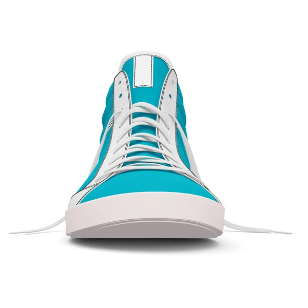 Вставьте Красоту Своего Дизайна Макет Кроссовок Rethic Sneakers Синем Цвете — стоковое фото