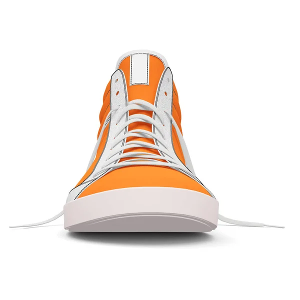 당신의 디자인의 아름다움을 현실적 Sneakers Shoes Mockup Turmeric Powder Color — 스톡 사진