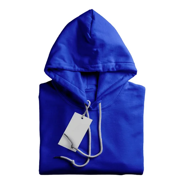 Een Hoge Resolutie Awesome Folded Hoodie Mockup Dazzling Blue Color — Stockfoto