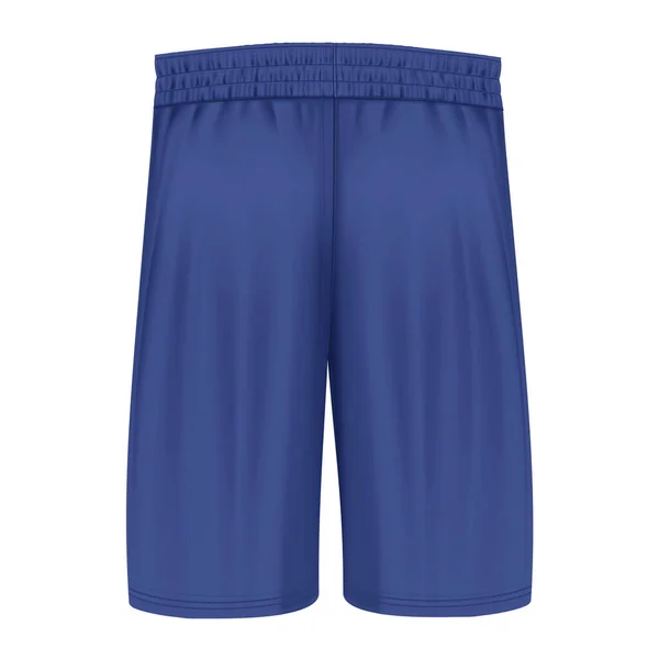 Este Back View Classical Basketball Shorts Mockup Deep Ultramarine Color — Fotografia de Stock