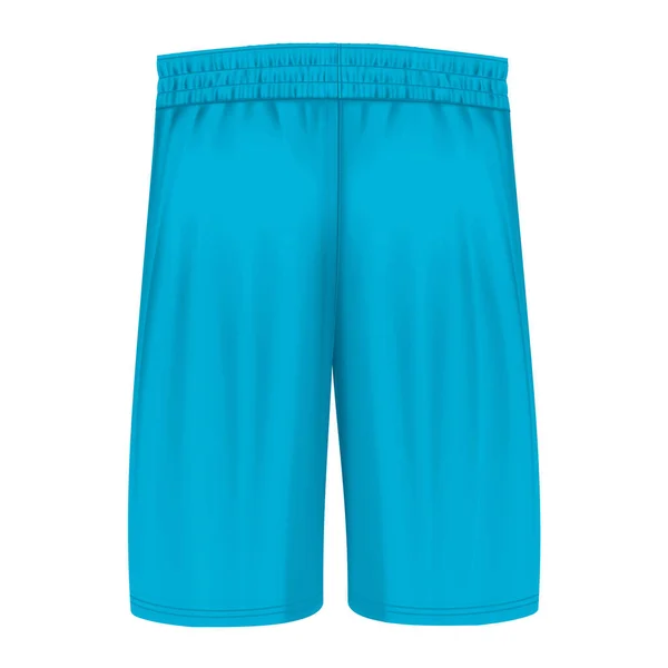 Questo Pantaloncini Basket Classici Con Vista Posteriore Mockup Colore Blu — Foto Stock