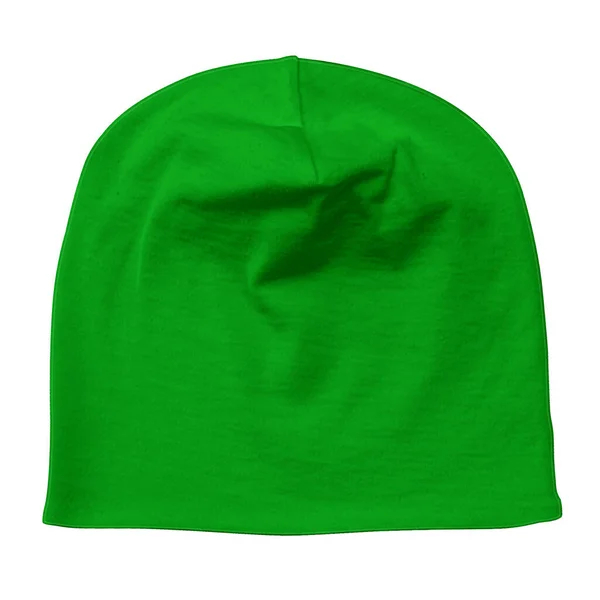 Pak Deze Indrukwekkende Stylish Baby Beanie Mockup Classic Green Color — Stockfoto