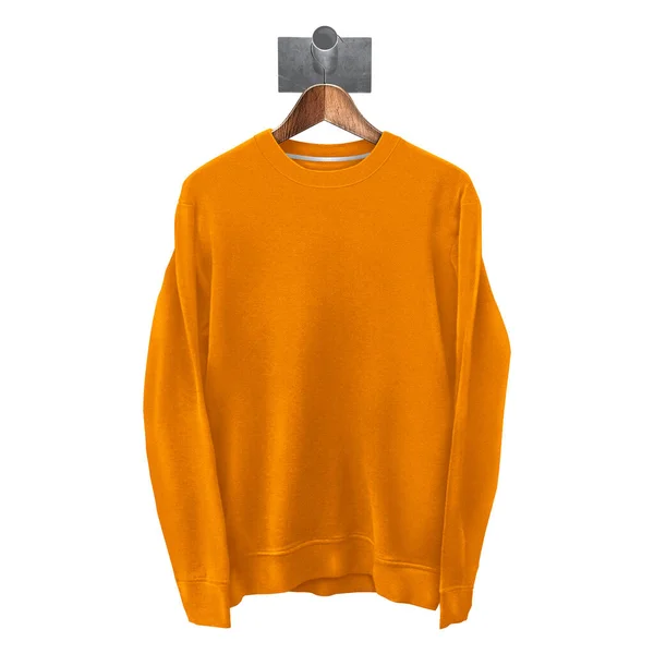 Een Moderne Beauty Sweatshirt Mockup Gold Fusion Color Met Hanger — Stockfoto