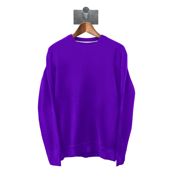 Modern Beauty Sweatshirt Mockup Ultra Violet Color Hanger Template Make — Foto Stock