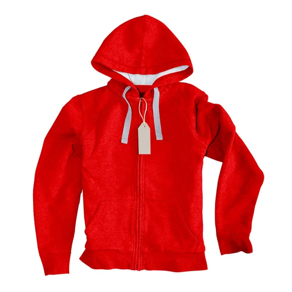 Use Sweet Female Hoodie Mockup Fiery Red Color Make Your — Foto Stock