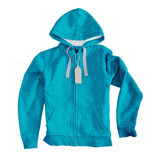 Gebruik Deze Sweet Female Hoodie Mockup Blue Atoll Color Ontwerp — Stockfoto