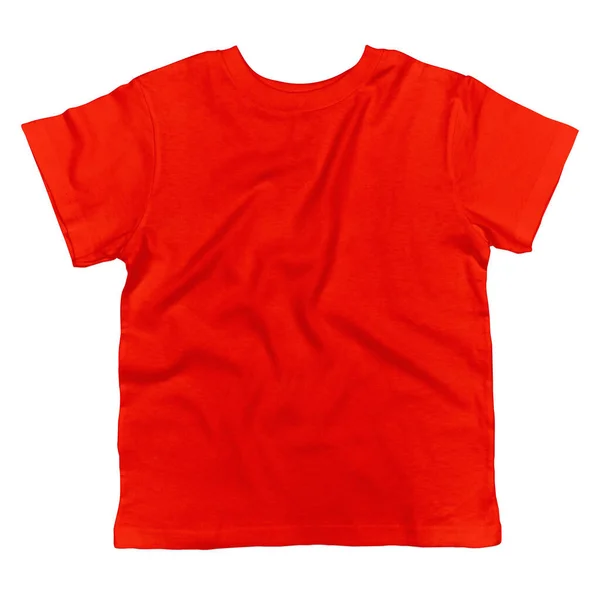Front View Cute Toddler Shirt Mockup Fusion Red Color Made — Fotografia de Stock