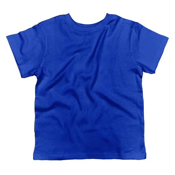 Front View Cute Toddler Shirt Mockup Dazzling Blue Color Made — Fotografia de Stock