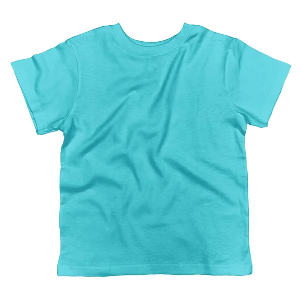 Front View Cute Toddler Shirt Mockup Angel Blue Color Made — Stockfoto