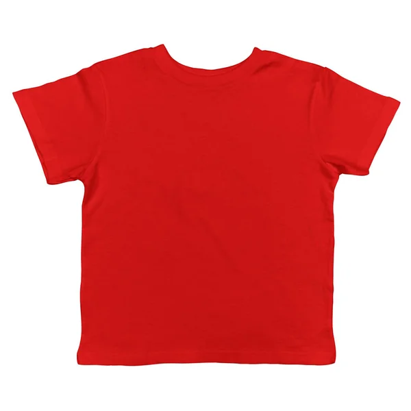 Front View Excellent Toddler Shirt Mockup Fusion Red Color Display — 图库照片