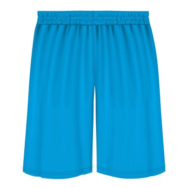 Add your graphics as much as you want, to this Front View Classical  Basketball Shorts Mockup In Blue Atoll Color. You can use it super easily.