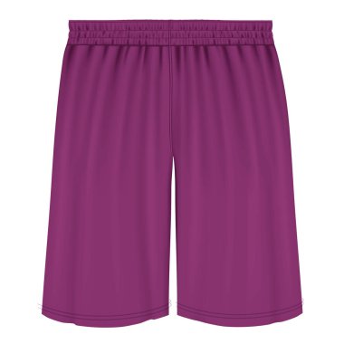Add your graphics as much as you want, to this Front View Classical  Basketball Shorts Mockup In Radiant Orchid Color. You can use it super easily.