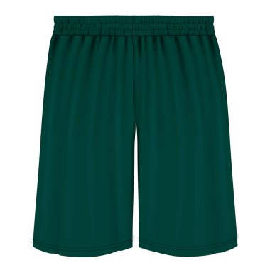 Add your graphics as much as you want, to this Front View Classical  Basketball Shorts Mockup In Alpine Green Color. You can use it super easily.
