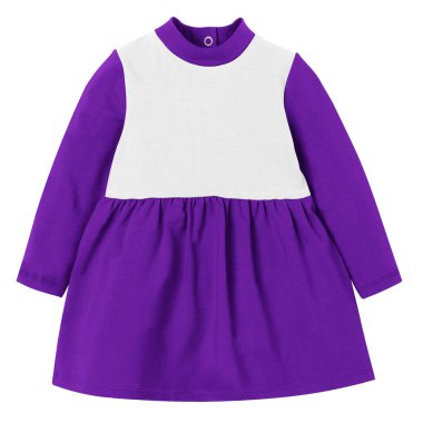 Make your fantastic design or logo artistic with this Beauty Baby Girl Dress Mockup In With Collar Ultra Violet Color.