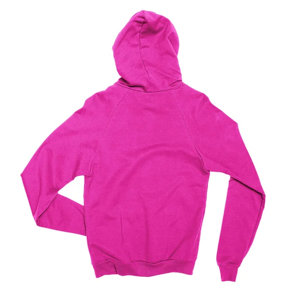 Grab Impressive Back View Fabulous Zip Sweatshirt Mockup Shell Pink — Zdjęcie stockowe
