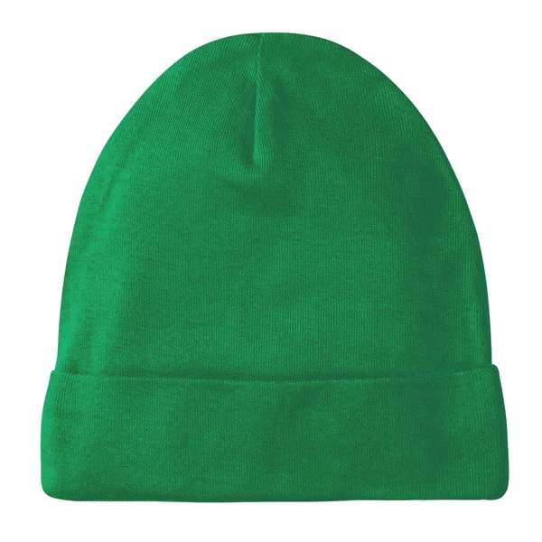 Nincs Szükség Szakértőre Használja Ezt Reális Cotton Beanie Mockup Green — Stock Fotó