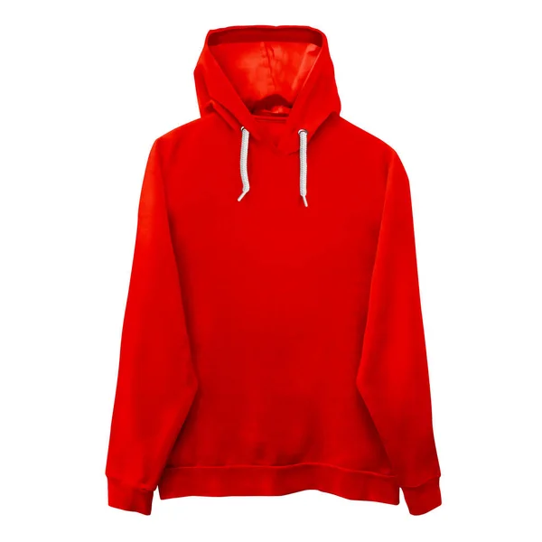 Een Moderne Front View Wonderful Hoodie Mockup Fusion Red Color — Stockfoto